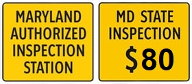 maryland state inspection banner $80